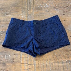 Lilly Pulitzer Midnight Blue Lace Shorts
